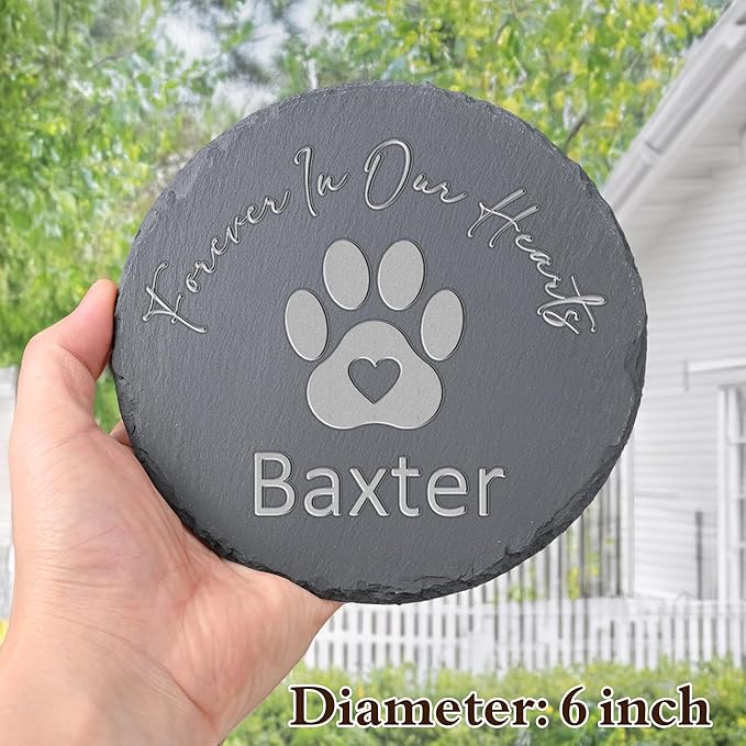 Pet Memorial Gift, Pet Memorial Stone, Sympathy Gift, Personalized Pet Memorial, Memorial Gift, Dog Memorial, Cat Memorial, Memorial Stone - Forever in Our Hearts