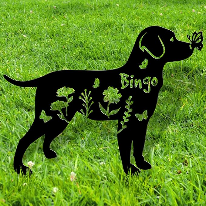 Custom Metal Pet Grave Markers Dog Memorial Plaque, Waterproof Dog Grave Markers Outdoor, Memorial Garden Decor for Loss of Beloved Pet, Personalized Sympathy Gift for Dogs