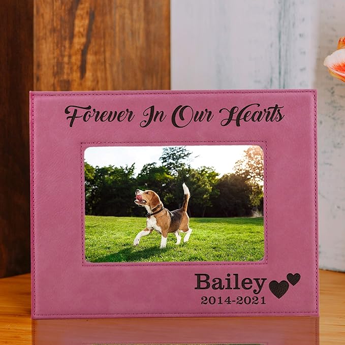 My Personal Memories Custom Personalized Dog Loss Memorial Pet Remembrance Picture Frame (Pink)