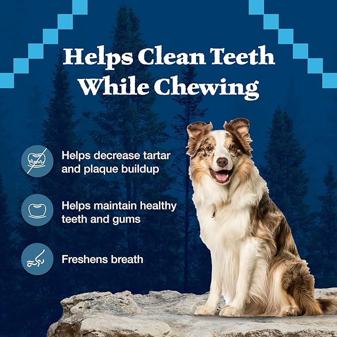Blue Buffalo Wilderness Wild Bones Grain-Free Dental Chews Dog Treats, Small, 27-oz Bag