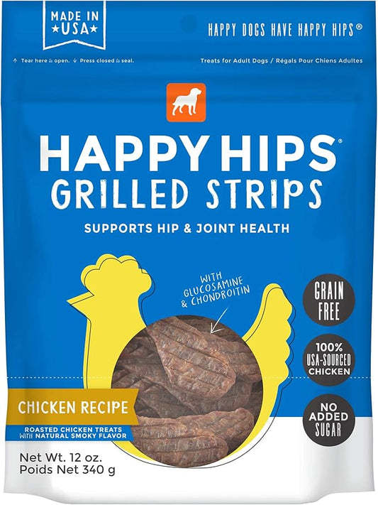 Happy Hips Grilled Dog Treats, Chicken, 12 oz. Pouch