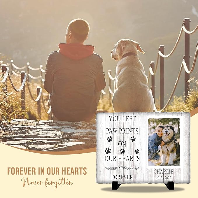 Custom Pet Memorial Personalized Cat Memorial Headstone | Best Remembrance Gifts with Photo in Loving Memory Dog Loss Gift | Personalized Gifts for Pet Lovers in Memory of Dog Garden Stone