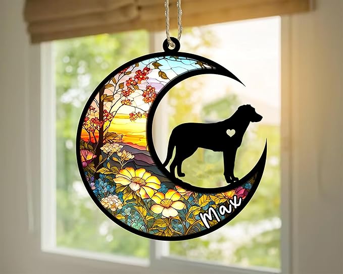 Personalized Dog Memorial, Custom Name Beauceron Dog Christmas Ornament with Name, Custom Breeds, Pet Loss Light Catcher, Gifts for Lovers Loss of Pet Sympathy on Mothers Day Christmas