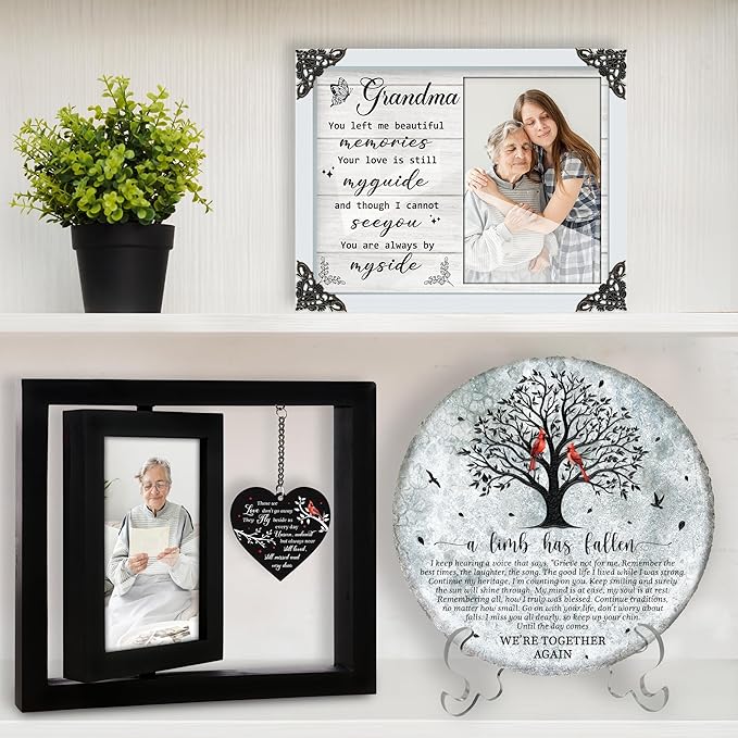 Gift Father's Day Rotating 4x6 Picture Frame Sympathy Gifts Loss of Loved One Mom Dad Grandma Husband Auntie Friend Those We Love Keepsake Table Remembrance Funeral Decor In Memory Idea Gift HR3-B