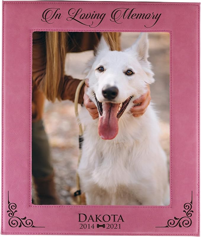 My Personal Memories Custom Personalized Dog Loss Memorial Pet Remembrance Picture Frame (Pink)
