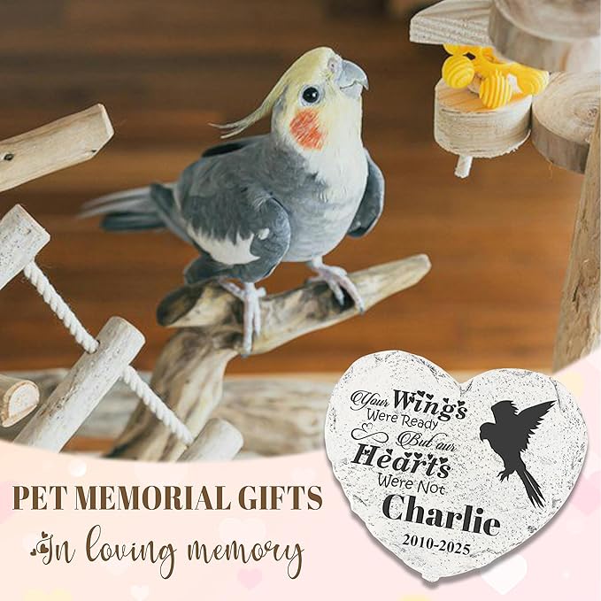 Personalized Dog Memorial Stone, Loss Gifts for Pet, Garden Stone, Pet Loss Gifts Cat Memorial Gifts, Cemetery Decorations, Grave Stone (Parrot)
