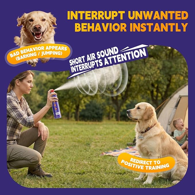 Dog Training Spray with Citronella: 90ml Humane Dog Corrector Spray for Barking, Jumping & Chewing, Dog Behavior Correction Spray for Medium & Large Dogs