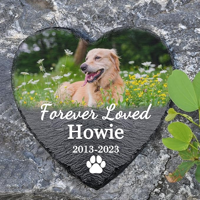 Pet Sympathy Gifts, Dog Memorial Stone, Pet Headstones for Dogs, Personalized Pet Loss Gifts, Dog Memorial Gifts for Loss of Dog, Cat Passing Away Gifts, Bereavement Gifts for Loss of Pet