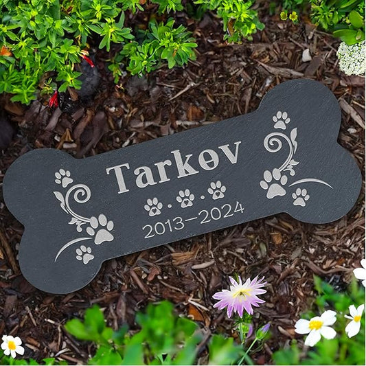 Dog Memorial Gifts for Loss of Dog, Pet Memorial Stone, Pet Memorial Gifts for Dogs, Loss of Dog Sympathy Gift, Dog Bereavement Gifts, Pet Loss Gifts - Bone