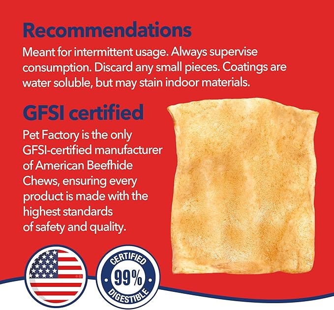 Pet Factory American Beefhide Chips Dog Chew Treats - Chicken Flavor, 32 oz