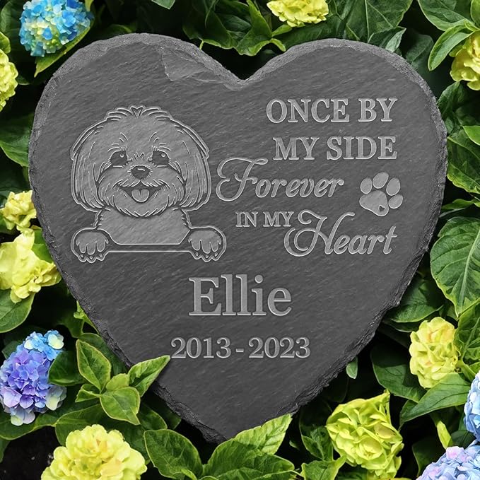 Bichon Memorial Gifts, Bichon Memorial Stone, Bichon Keepsake, in Loving Memory Bichon