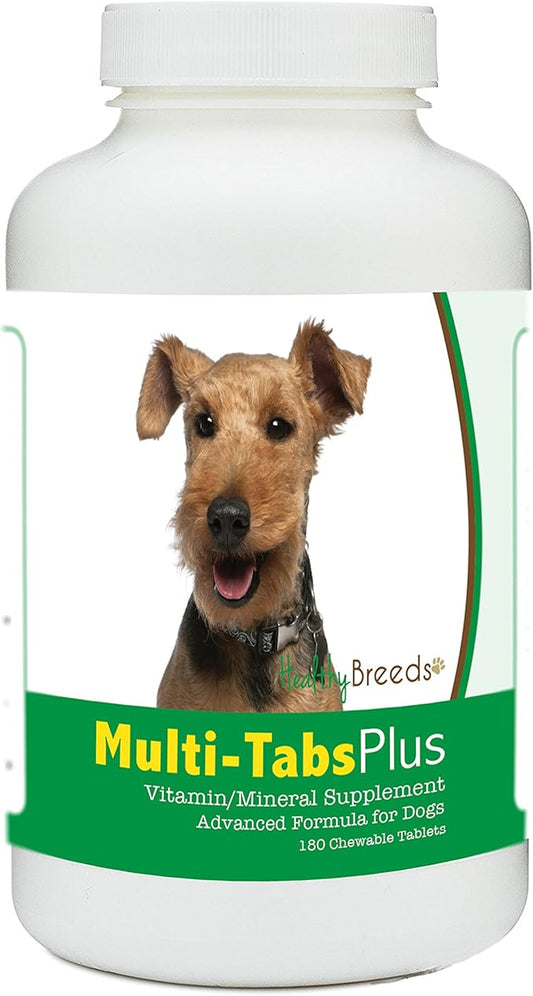 Healthy Breeds Welsh Terrier Multi-Tabs Plus Chewable Tablets - The Vitamins & Minerals Your Dog Needs to Support Better Health from The Inside Out - 180 Count