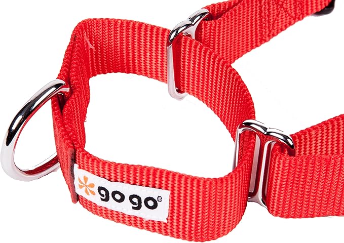 GOGO Pet Products 3/4-Inch Martingale Dog Collar, Medium, Red