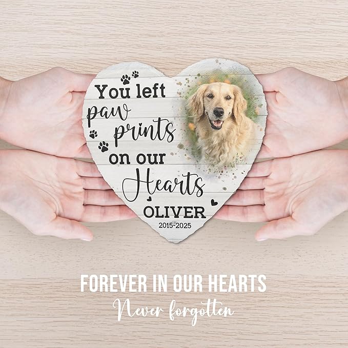Dog Stone Memorial for Dogs Personalized Pet Memorial Plaque | Customized Sympathy Stones and Plaque for Pets Lovers | Thoughtful Pet Loss Gifts Dog Personalized Condolence Gifts for Dogs