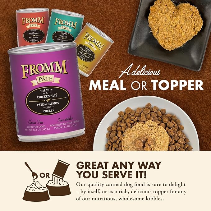 Fromm Salmon & Chicken Pate Dog Food - Premium Wet Dog Food - Salmon Recipe - Case of 12 Cans