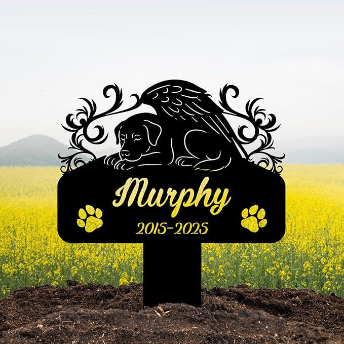 Custom Cross for Dog Grave Marker for Pet | Thoughtful Remembrance Decor for Graves Of Pets | Personalized Grave Markers for Dogs With Photo | Best Memorial Gifts for Furry Friends Passed Away