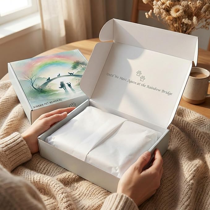 Dog Memorial Gifts for Loss of Dog – Rainbow Bridge Pet Memorial Gifts for Dogs, Pet Loss Sympathy Gift, in Memory of Dogs Picture Frame Keepsake with LED Candle, Card & Gift Box for Any Pet