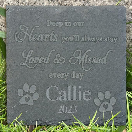 Pet Memorial Tombstone Personalized, Custom Loss of Pet Gifts Cat Sympathy Gifts Dog Keepsake Gifts Personalized Pet Memorial Stone Marker Dog Gravestone