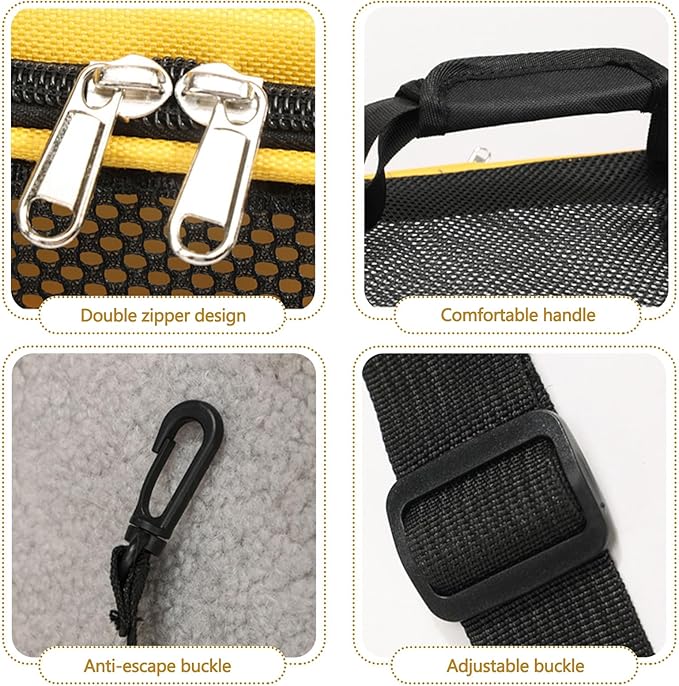 Pet Carrier, Airline Approved Small Dog Cat Carrier, Collapsible Travel Dog Bag, Dog Soft-Sided Carriers with Secure Zippers and Anti-Scratch Mesh(Brown)