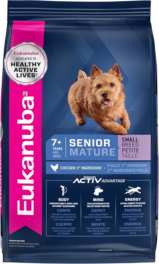 Eukanuba Senior Small Breed Dry Dog Food, 15 lb Bag
