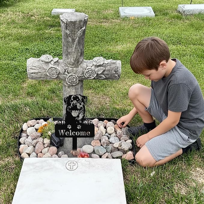 Custom Dog Grave Markers Outdoor, Personalized Pet Grave Marker Stake Dog Memorial, Outdoor Weatherproof Pet Cemetery Sign, Personalized Dog Memorial Gifts for Loss of Dog