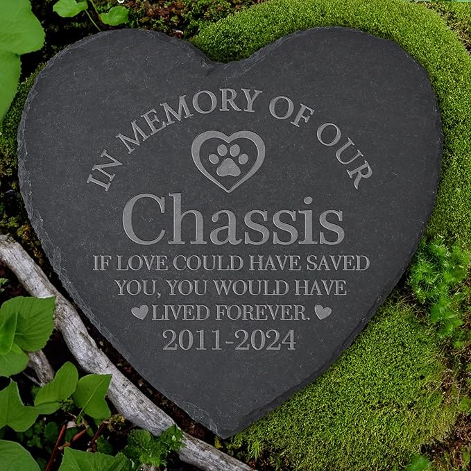 Personalized Pet Memorial Stone, Dog Memorial Gifts for Loss of Dog, Pet Loss Gifts, Pet Memorial, Loss of Dog Sympathy Gift, Dog Remembrance Gift, Pet Bereavement Gifts - Lived Forever