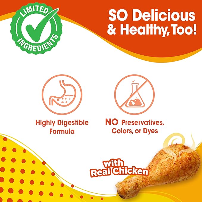 Nylabone Nubz Natural Dog Chew Treats for Small Dogs, Long Lasting Dog Bones Made in USA, Chicken Flavor Breath Freshener Dental Chews, for Dogs Up to 25 lbs. (36 Count)