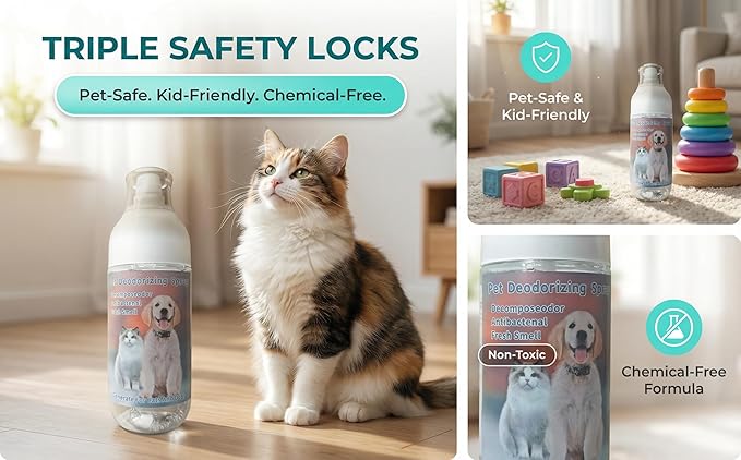 Pets Deodorizing Spray for Dogs | Best Odor Eliminating Spray for All Dogs & Cats，Fresh aroma, harmless，5 Ounces-1 Pack（Sample）