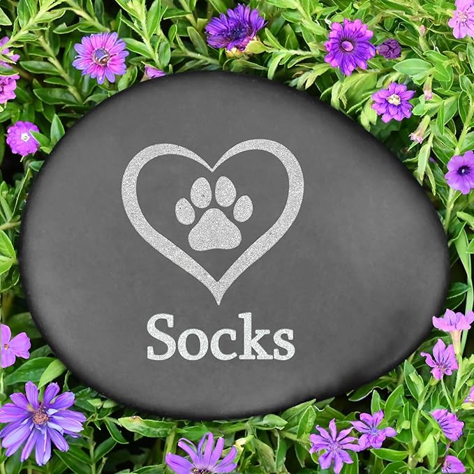Pet Memorial Stones - in Memory of Pet - Pet Loss Gifts - Pet Memorial Gifts - Loss of Dog Sympathy Gift - Pet Bereavement Gifts - Cat Memorial Gifts - Dog Memorial Gifts for Loss of Dog