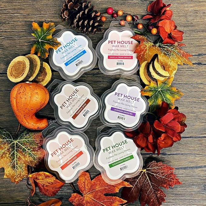 One Fur All Pet House Spring and Summer Wax Melts for Pet Odor, Natural, Plant Based Soy Wax Melts, Long Lasting Fragrance for Fresh Smelling Homes, Ruby Red Grapefruit