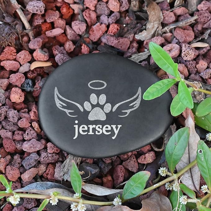 Personalized Pet Memorial Stone - Pet Memorial Gifts - Pet Loss Gifts - Dog Memorial Gifts for Loss of Dog - Loss of Pet Sympathy Gift - Pet Remembrance Gift - in Memory of Dog Cat