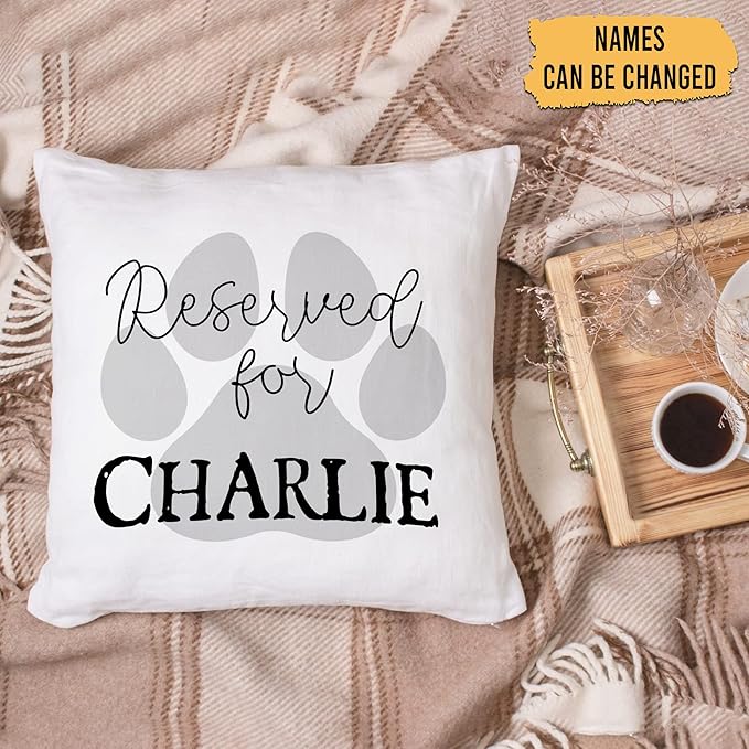 Hyturtle Personalized Dog Pillow 12"x12" (Insert Included) - Dog Mom Gifts - Funny Custom Name Gifts - Sofa Couch Home Decor Pillow