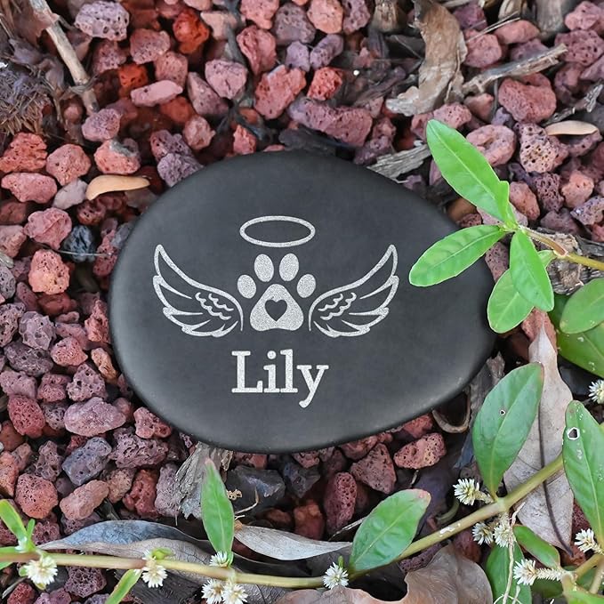 Dog Memorial Gifts - Pet Memorial Stones - Sympathy Gift for Loss of Pet - Pet Loss Gifts - Pet Bereavement Gifts - Remembrance Gifts for Loss of Dog - In Memory of Dog - Cat Memorial Stones