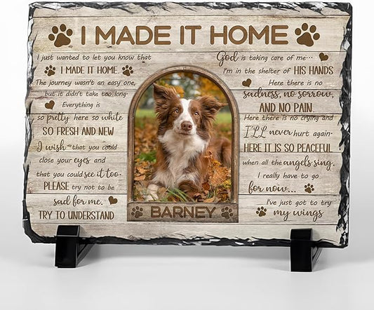 Personalized Dog Memorial Gifts for Loss of Dog, Custom Pet Memorial Stone with Photo Name, Pet Headstones for Dogs, Bereavement Sympathy Gifts for Dog Cat Lover