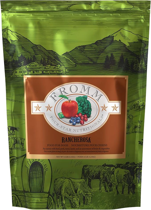 Fromm Four-Star Nutritionals Rancherosa Dog Food - Premium Dry Dog Food - Beef Recipe - 4 lb