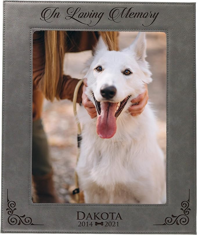 My Personal Memories Custom Personalized Dog Loss Memorial Pet Remembrance Picture Frame (Gray)