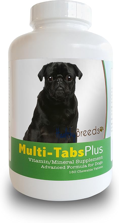 Healthy Breeds Pug Multi-Tabs Plus Chewable Tablets 180 Count