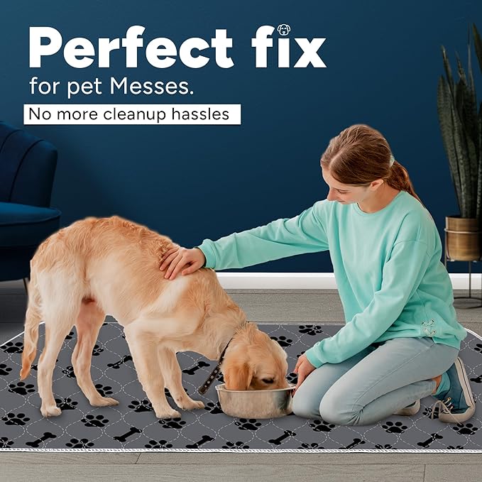 Washable Pee Pads for Dogs, 2 Pack 18"x24" Super Absorbent Dog Training Pads,100% Waterproof Non-Slip Dog Pads for Whelping, Reusable Puppy Pads to Protect Your Floor