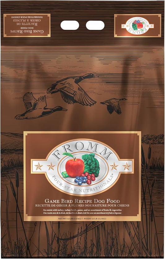 Fromm Four-Star Nutritionals Game Bird Dog Food - Premium Dry Dog Food - Turkey Recipe - 12 lb