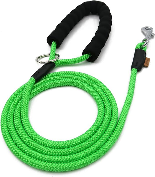 Dog Leash, Braided Rope Traction – Walking Training Lead for Small Dogs ((1/3") x 6FT, Light Green)