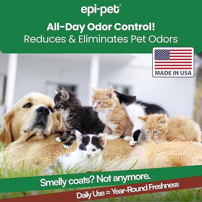 Epi-Pet Veterinary Formulated Dog Hot Spot and Dog Itch Spray, Pet Skin Treatment Spray for Allergies, Deshedding and Redness, Use it as Skin and Coat Conditioner 4 Fl Oz (Pack of 2), Cedar