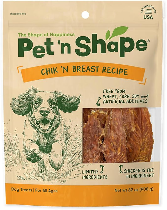 Pet 'n Shape Chik 'n Breast Jerky Dog Treats - 2 Pound