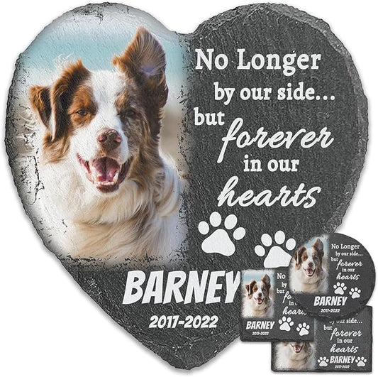 ubjva Dog Memorial Stone Dog Memorial Gifts for Loss of Dog Pet Garden Stone for Indoor Outdoor Lawn Backyard Cemetery Decorations - Style4(Color Printing)