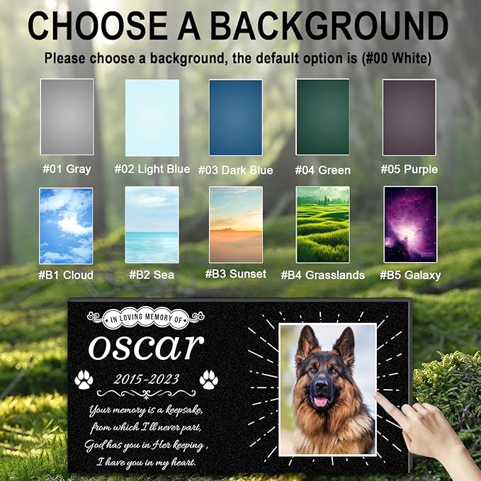 ADFSTONE Cat Memorial Stones, Pet Headstone for Loss Gifts, Animal Grave Markers - Sympathetic Dog Gift, Granite Pet Burial Markers, Personalized Pet Gravestone, Garden Stones for Bereavement
