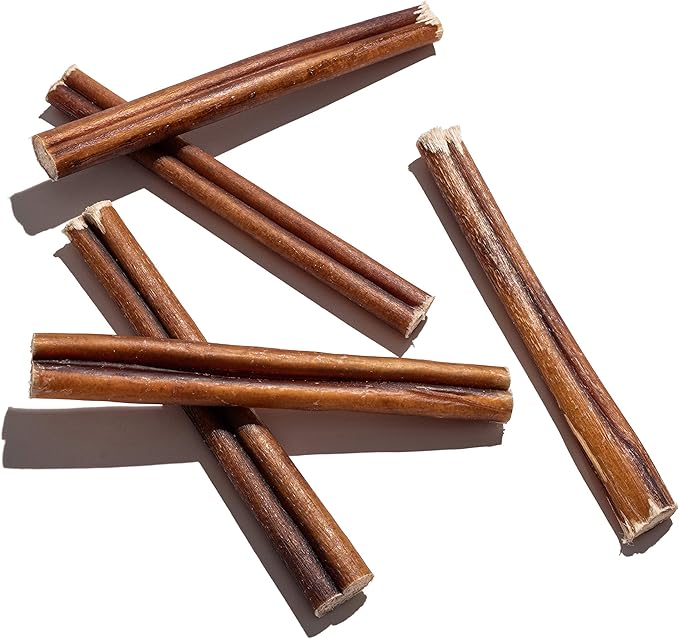 Jack&Pup 6 Inch Standard Bully Sticks for Dogs (25 Pack) Odor Free Bully Sticks for Large Dogs, All Natural Beef Pizzle Sticks