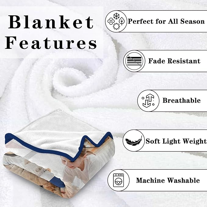 Funny DIY Personalized Pet Memorial Blanket with Photo Pet Memorial Gifts for Dogs Cats Loss of Dog Sympathy Gift Dog Bereavement Remembrance Pets Loss Gifts Custom Dogs Picture Blanket