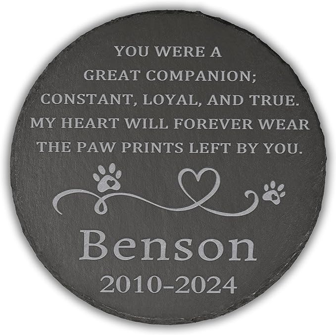 Pet Memorial Gift, Pet Memorial Stone, Sympathy Gift, Personalized Pet Memorial, Memorial Gift, Dog Memorial, Cat Memorial, Memorial Stone - Great Companion
