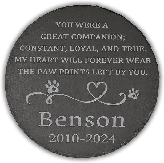 Pet Memorial Gift, Pet Memorial Stone, Sympathy Gift, Personalized Pet Memorial, Memorial Gift, Dog Memorial, Cat Memorial, Memorial Stone - Great Companion