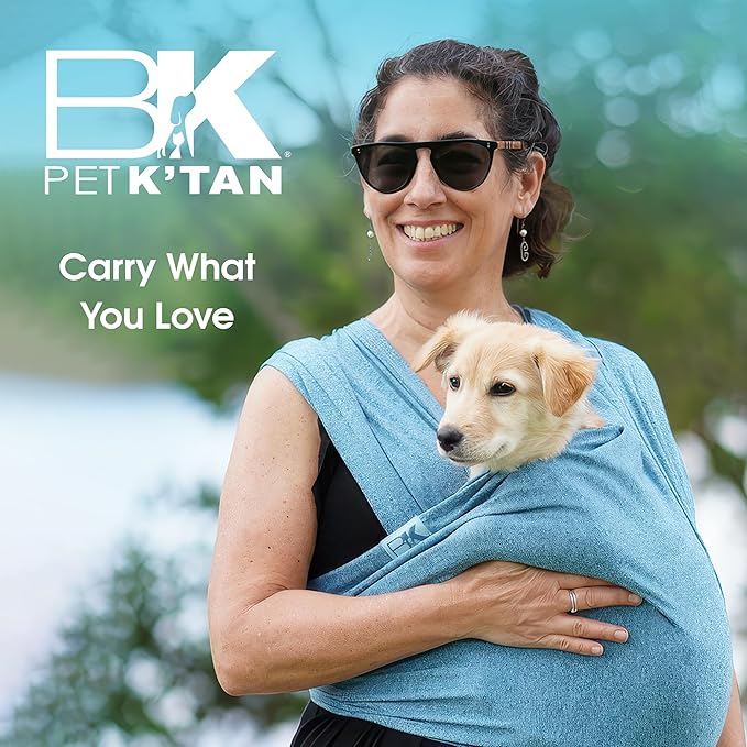 Pet K’tan Anti Anxiety Wearable Cat & Dog Carrier – Hands-Free Front Facing Adjustable Pet Cuddler Sling for Small to Medium Pets & Puppies up to 20 lbs | Pawquamarine | Medium