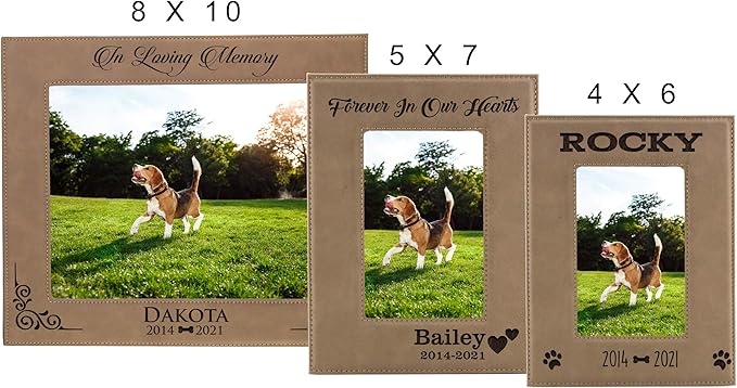 My Personal Memories Customized Dog Loss Memorial Pet Remembrance Picture Frame (Tan)